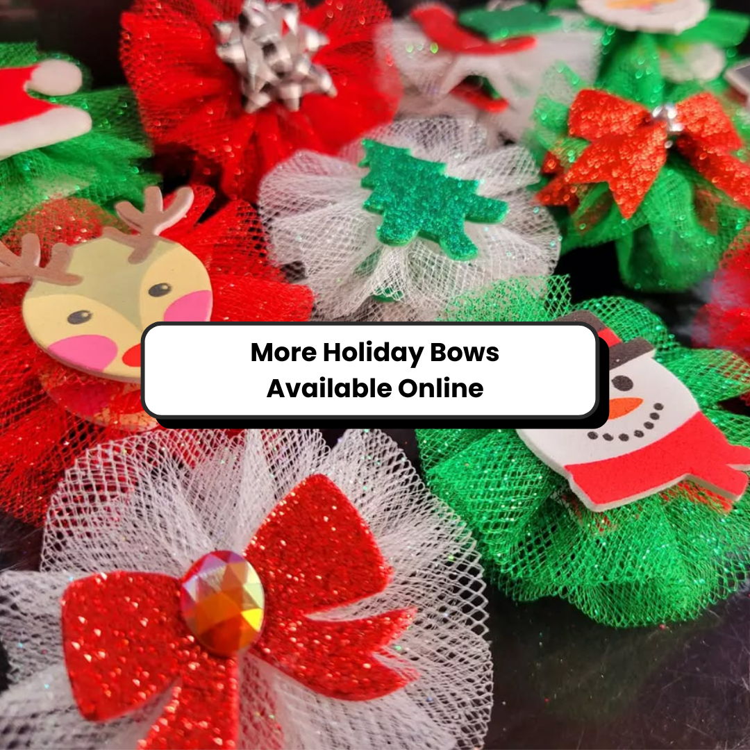Christmas Pom Bows