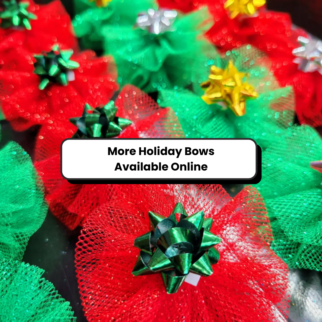 Christmas Pom Bows